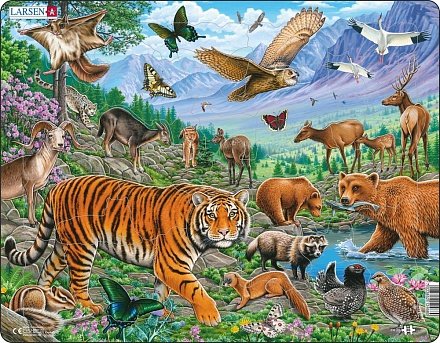 Пазл - Животные Сибири и Дальнего Востока, 36 элементов 